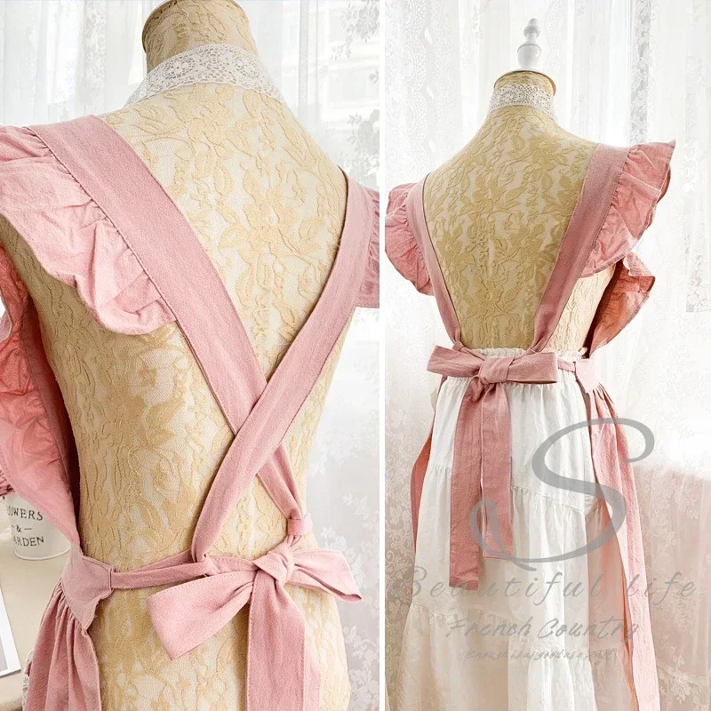 Woodworking Apron - 여성 여성 앞치마 코튼 린넨 앞치마