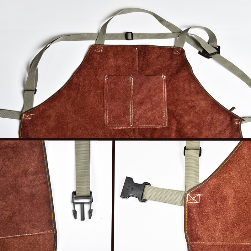 소가죽 용접복 앞치마 세탁 가능한 단열 소가죽 용접 앞 - Woodworking Apron 리뷰 및 가격