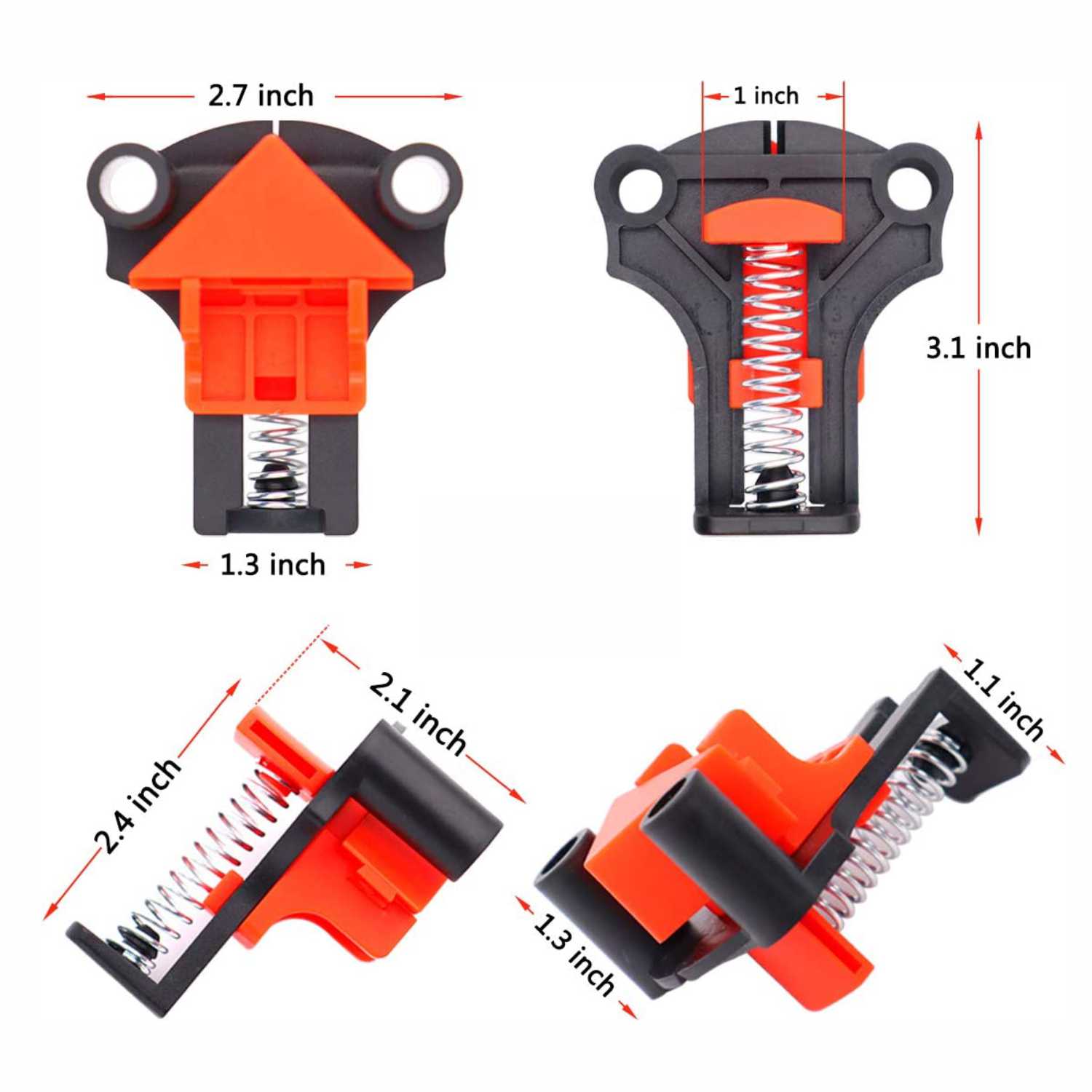 60-120도 조절 가능한 코너 클램프-스프링 장착형  - Woodworking Tool 리뷰 및 가격